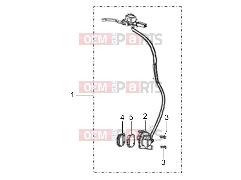 derbi STX 150 Frame » Front brake assembly