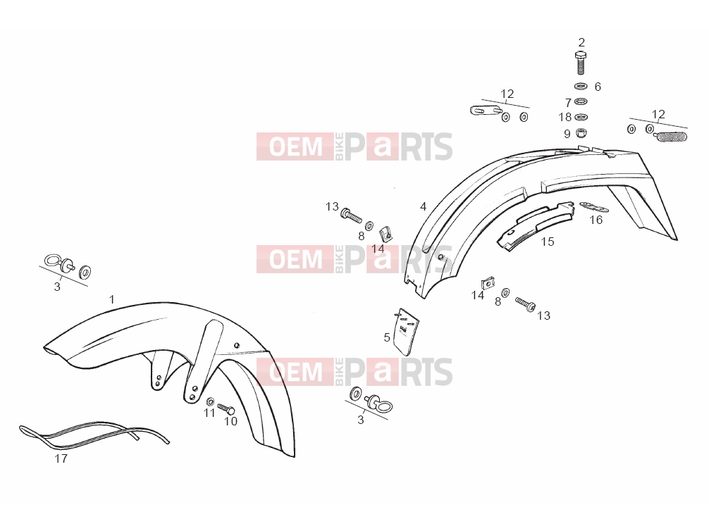 derbi Variant Courier 50 Tables » Mudguards