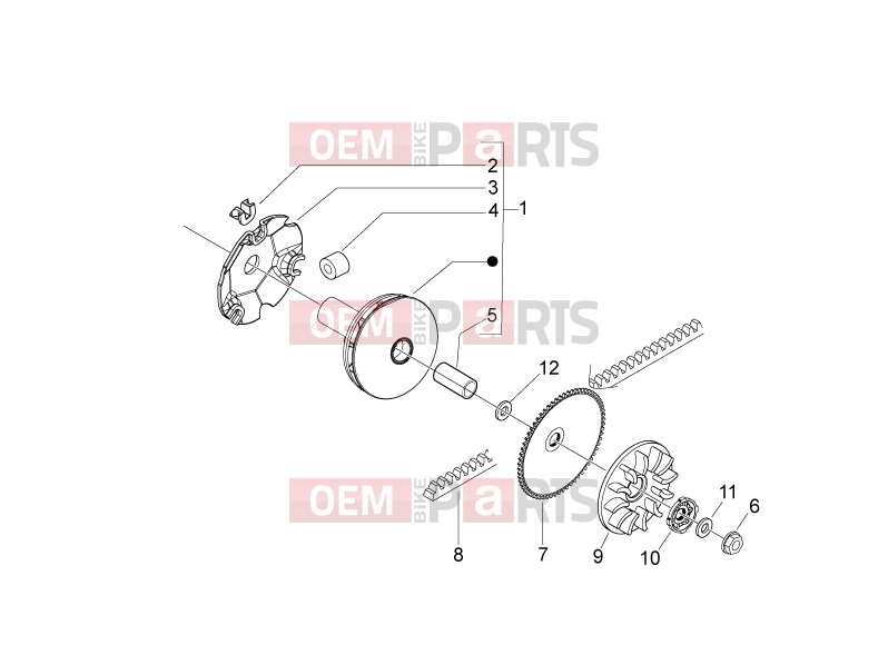 derbi Variant Sport 50 ENGINE » Variator