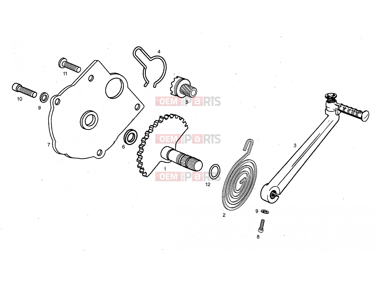 derbi Variant Start-Stop 50 Tables » Starter assembly