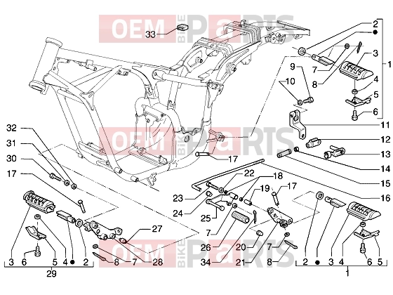 Chassis » Frame - Gilera Coguar