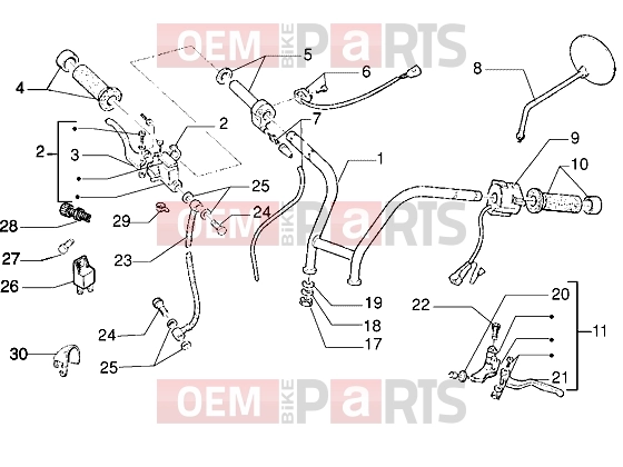 gilera Eaglet automatic Handlebars » Handlebars