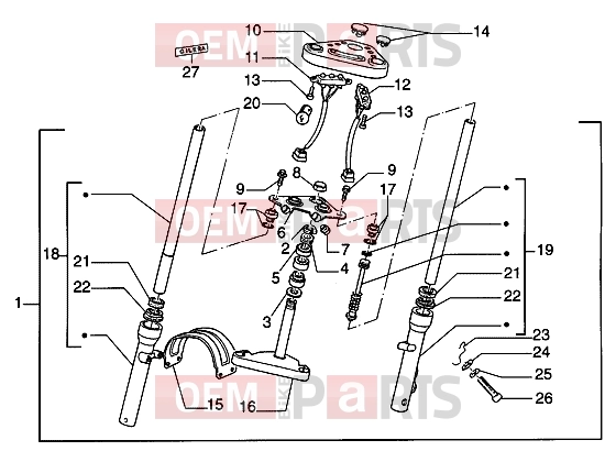 gilera Eaglet automatic Suspensions-Wheels » Telescopic fork