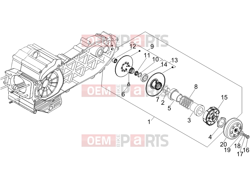 gilera 2011 Fuoco 500 Engine » Driven pulley