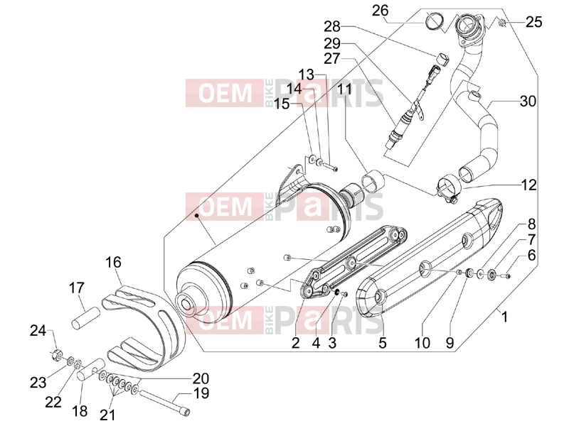 gilera 2011 Fuoco 500 Engine » Silencer