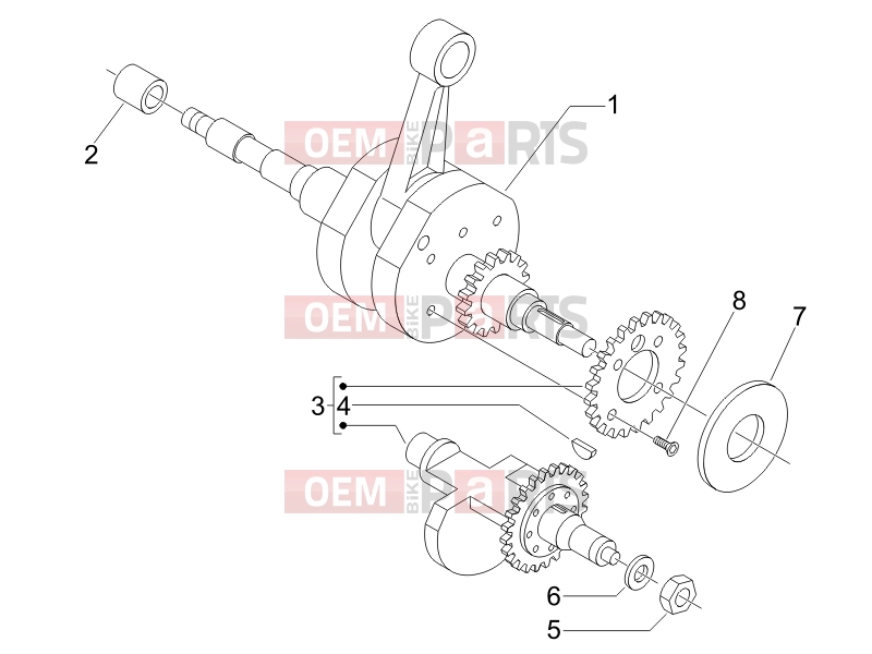 gilera 2012 Fuoco 500 Engine » Crankshaft