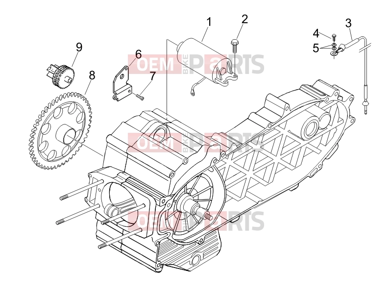 gilera 2013 Fuoco 500 Engine » Stater - Electric starter