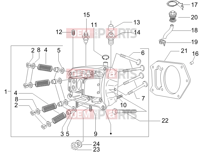 gilera 2014 Fuoco 500 Engine » Head unit - Valve