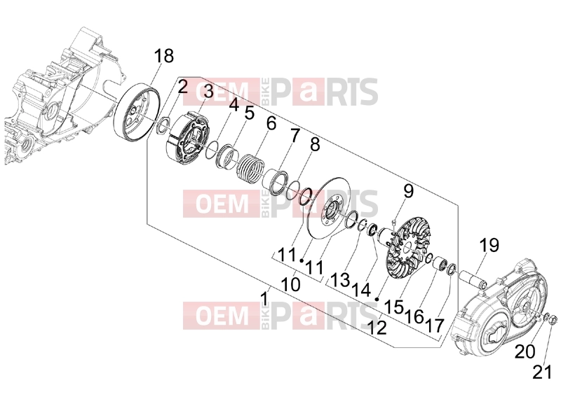 gilera 2007 GP 800 Engine » Driven pulley