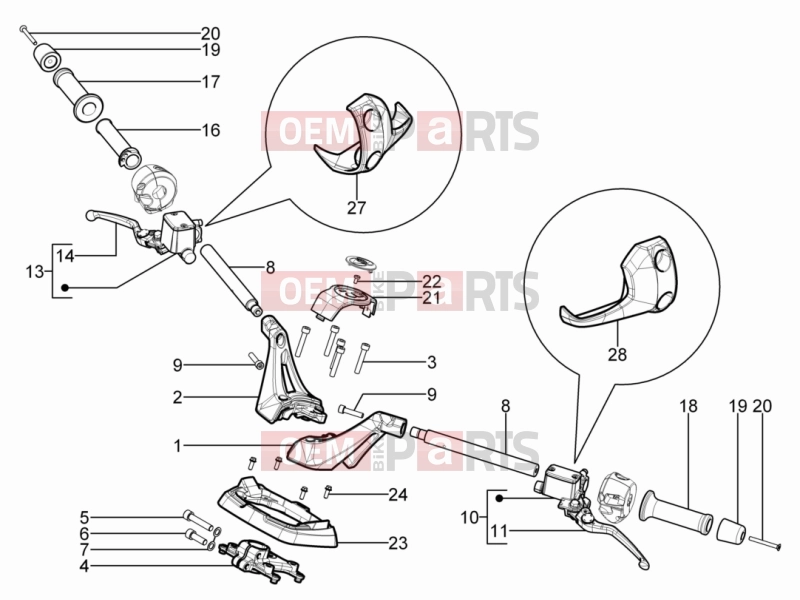 gilera 2007 GP 800 Handlebars/Steering » Handlebars - Master cil.