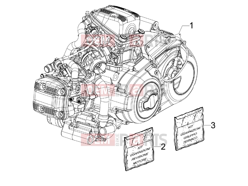 gilera 2008 GP 800 Engine » Engine, assembly