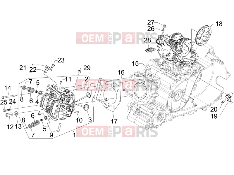gilera 2011 GP 800 Engine » Head unit - Valve