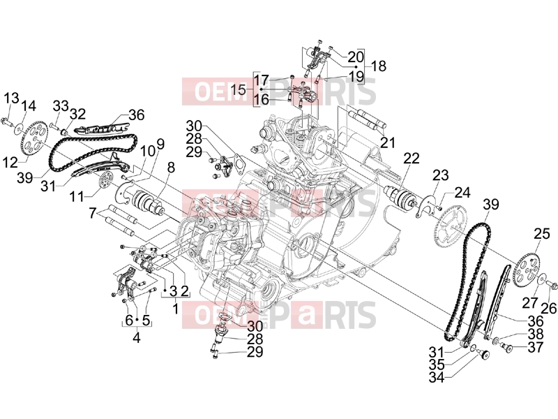 gilera 2011 GP 800 Engine » Rocking levers support unit