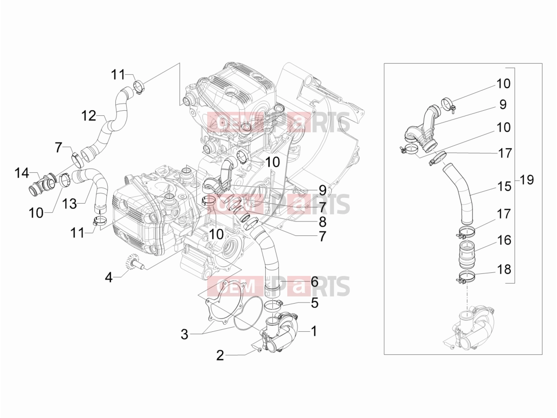 gilera 2009 GP 800 Centenario Engine » Cooler pump