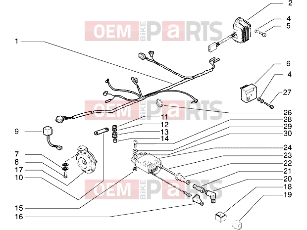 Electrical system » Electrical devices - Gilera GSM