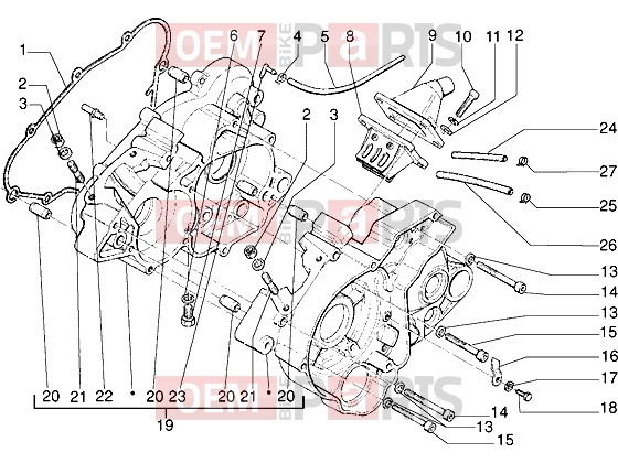 gilera H@k Engine » Crankcase