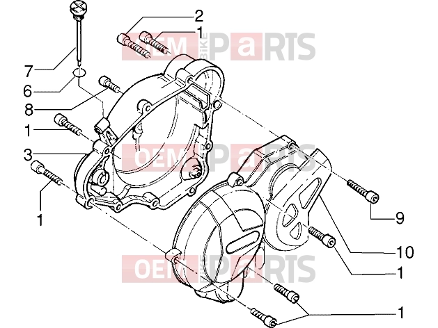 gilera H@k Engine » Half crankcase covers