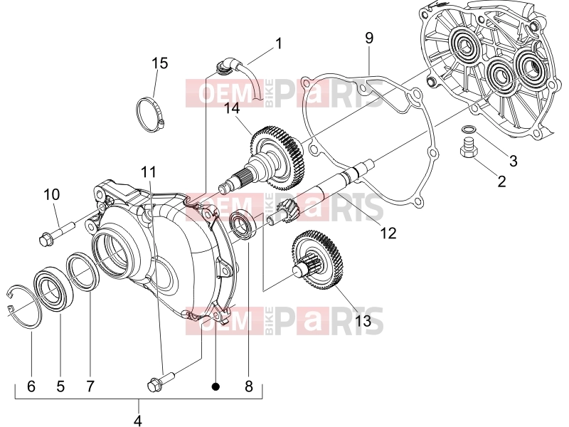gilera 2006 Nexus 250 Engine » Reduction unit