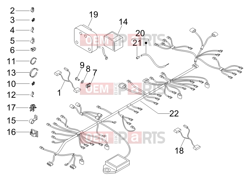gilera 2006 Nexus 500 Electrical system » Main cable harness