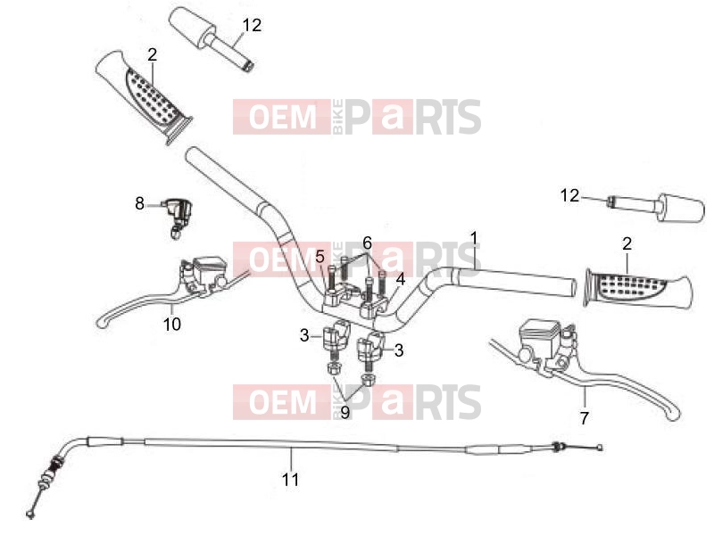 gilera 2007 Oregon 250 Handlebars/Steering » Handlebars - Master cil.