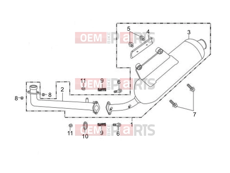 gilera 2007 Oregon 250 Engine » Silencer