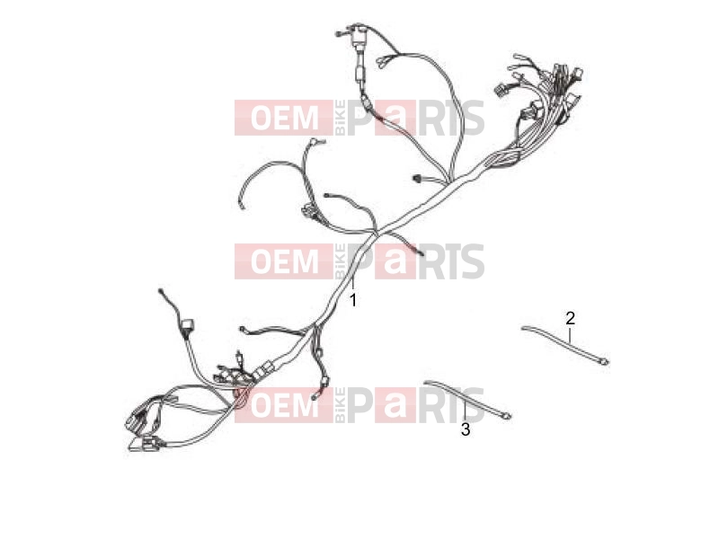 Electrical system » Main cable harness - Gilera Oregon 250 2010