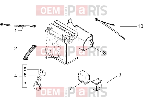 Electrical system » Electrical devices - Gilera RK 50