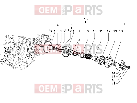 gilera Runner 180 VXR Engine » Driven pulley