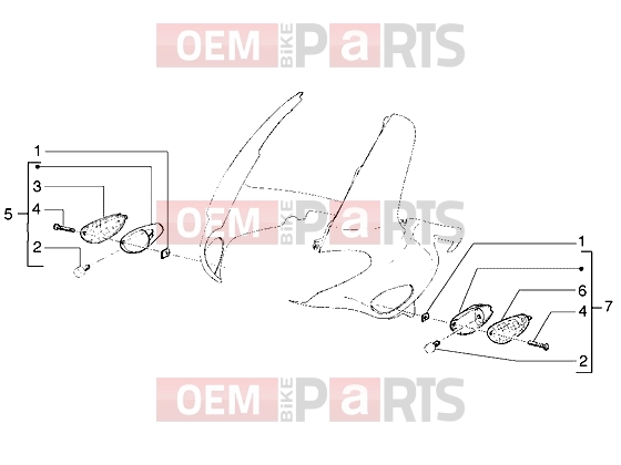 Electrical system » Front direction indicators - Gilera Runner 180 VXR