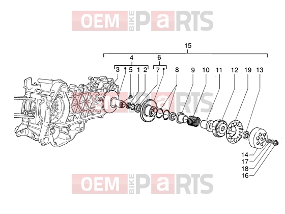 Engine » Driven pulley - Gilera Runner 200 VXR 4T