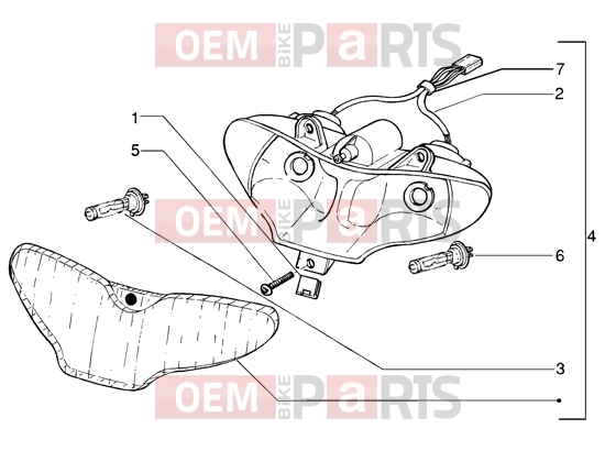 Electrical system » Optical unit - Gilera Runner 200 VXR 4T