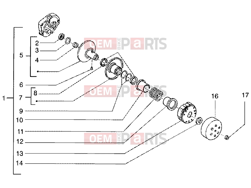 gilera Runner 50 Poggiali Engine » Driven pulley
