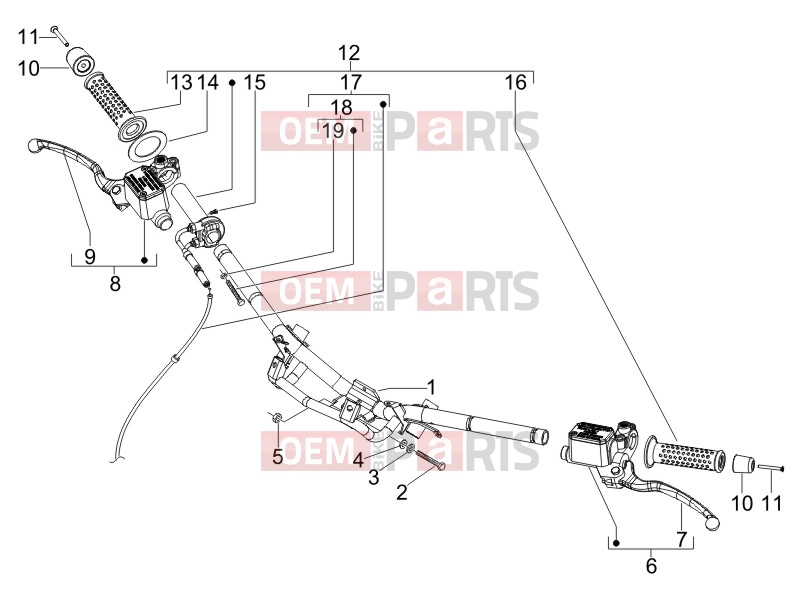 gilera 2010 Runner 50 SP Handlebars/Steering » Handlebars - Master cil.