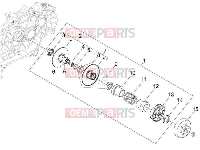 gilera 2017 Runner 50 SP Engine » Driven pulley