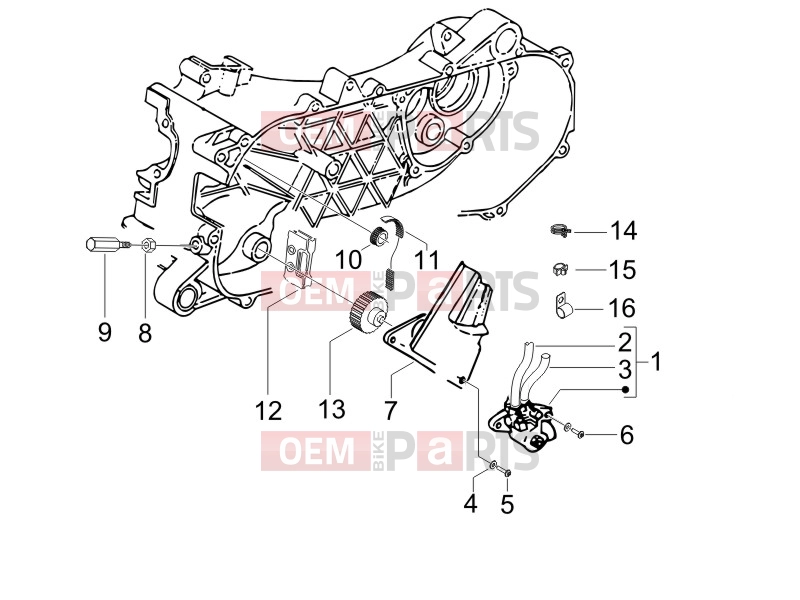 gilera 2017 Runner 50 SP Engine » Oil pump