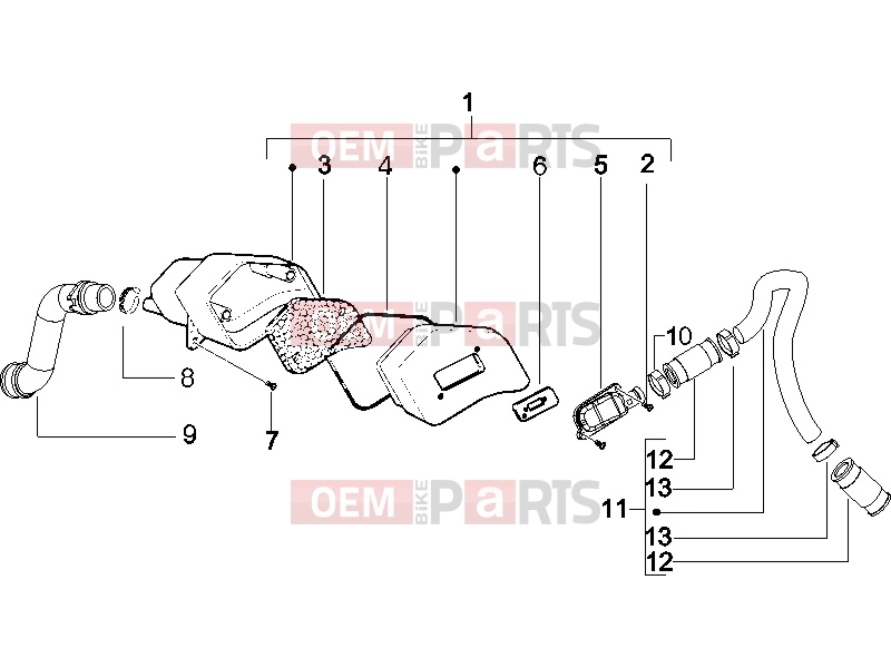 gilera 2007 Runner 50 SP Engine » Secondary air box