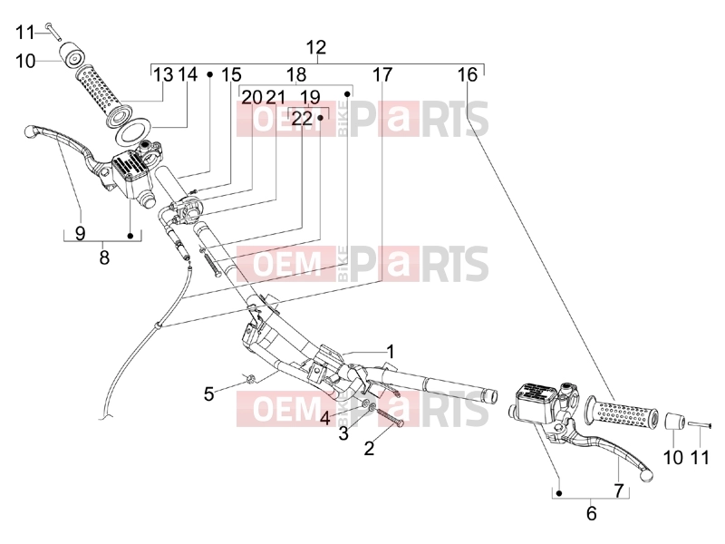 gilera 2008 Runner 125 ST 4T Handlebars/Steering » Handlebars - Master cil.