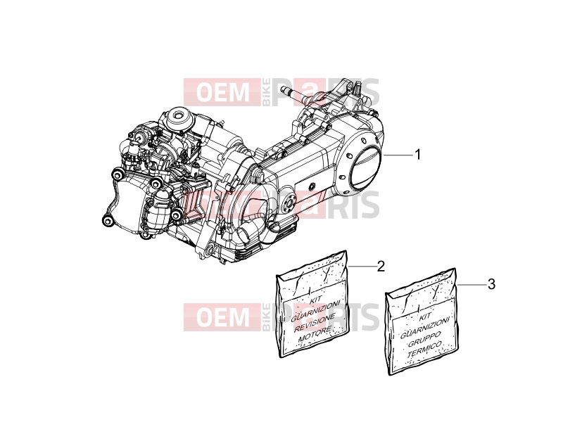 gilera 2012 Runner 125 ST 4T Engine » Engine, assembly