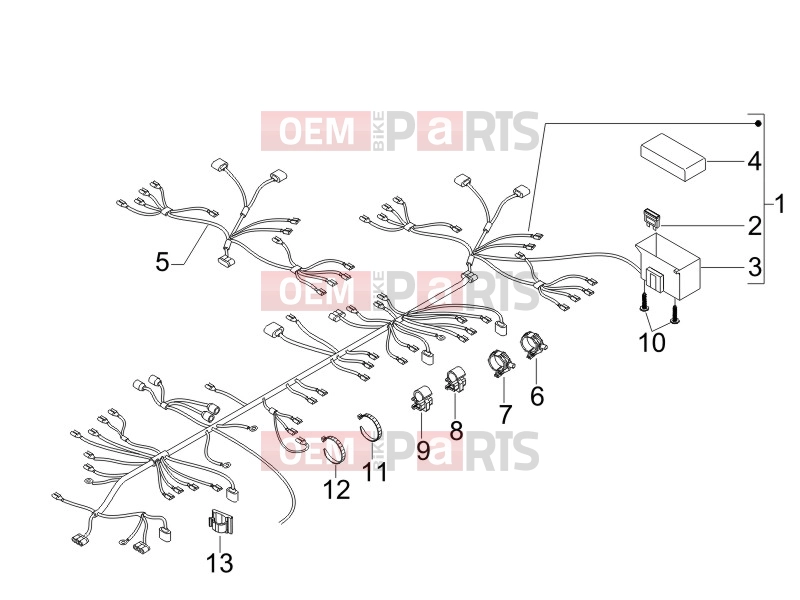 gilera 2013 Runner 125 ST 4T Electrical system » Main cable harness