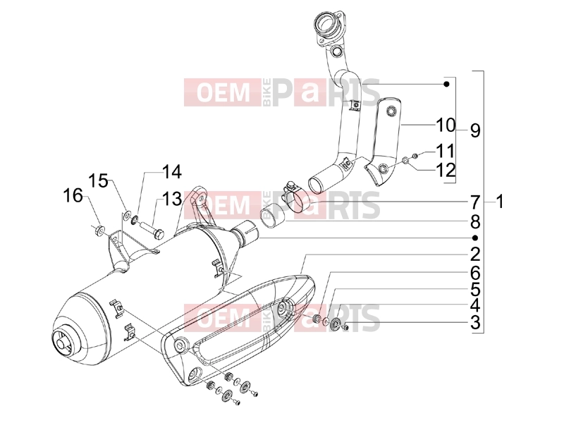 gilera 2015 Runner 125 ST 4T Engine » Silencer