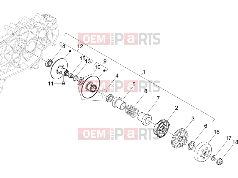 gilera 2016 Runner 125 ST 4T Engine » Driven pulley
