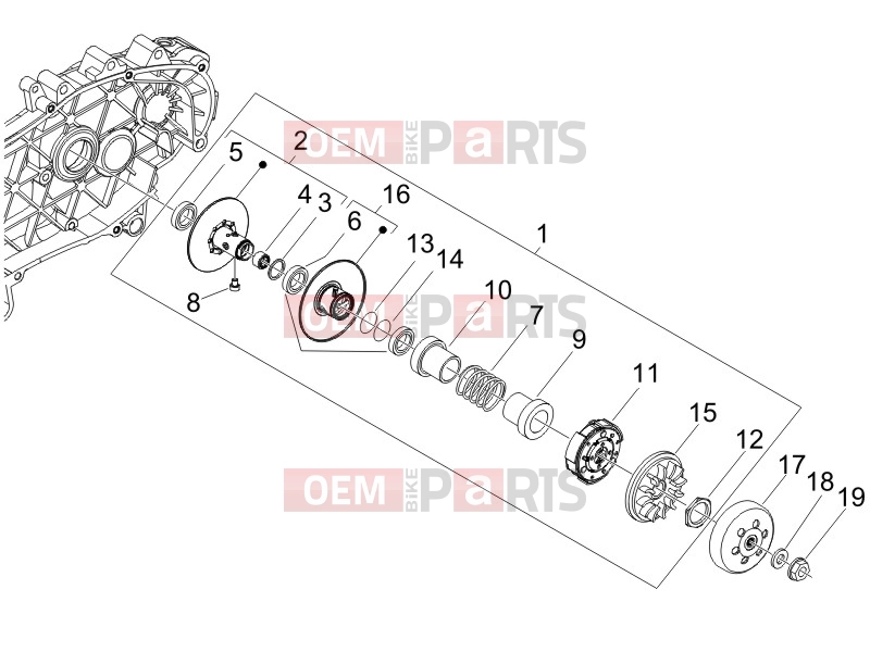 gilera 2009 Runner 200 ST 4T Engine » Driven pulley