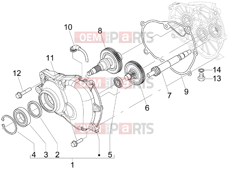 gilera 2009 Runner 200 ST 4T Engine » Reduction unit