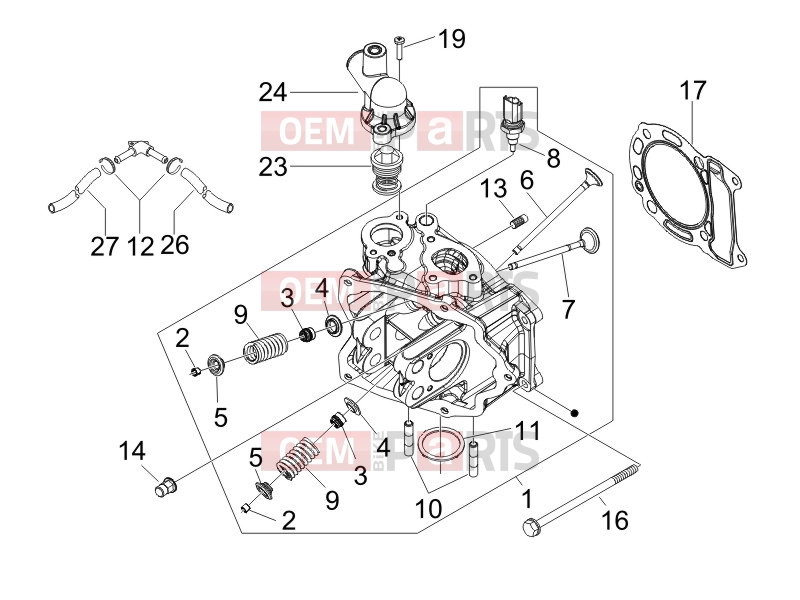 gilera 2010 Runner 200 ST 4T Engine » Head unit - Valve