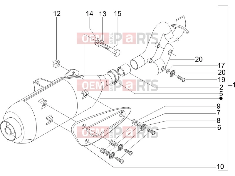 gilera 2005 Runner 125 VX 4T Engine » Silencer