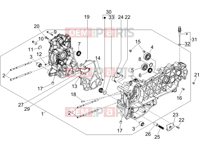gilera 2007 Runner 125 VX 4T -SC- Engine » Crankcase