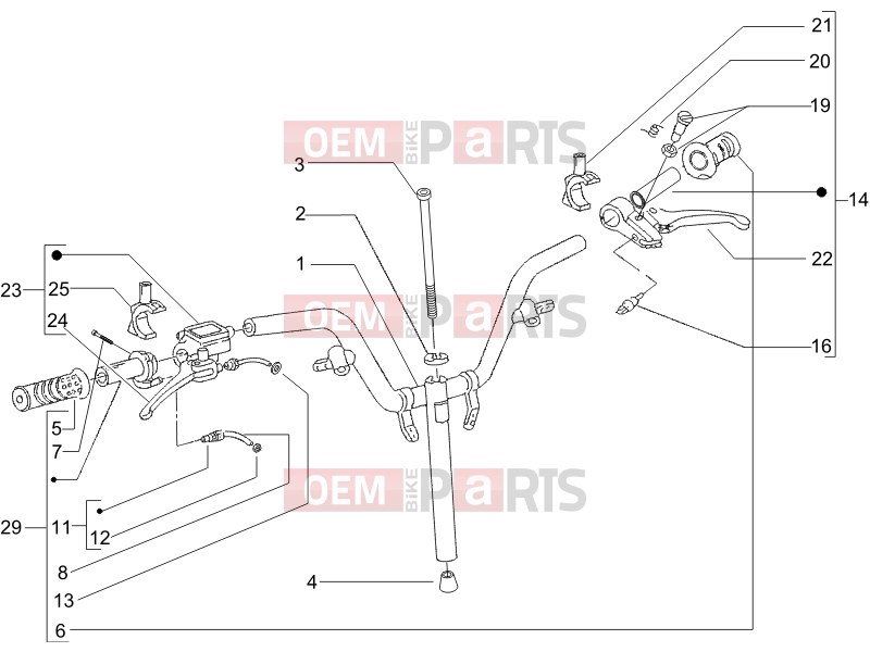 gilera 2007 Stalker 50 Handlebars/Steering » Handlebars - Master cil.