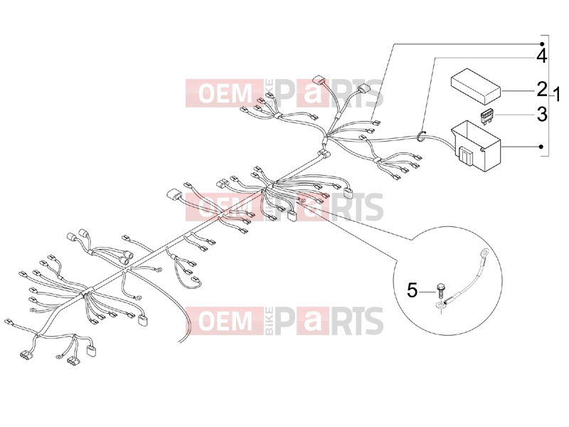 gilera 2009 Stalker 50 Electrical system » Main cable harness