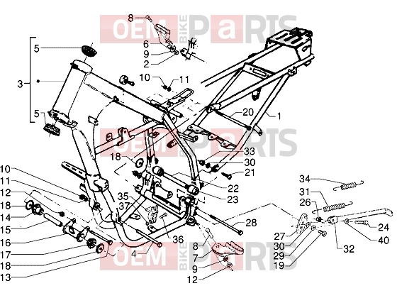 Chassis » Frame - Gilera Surfer