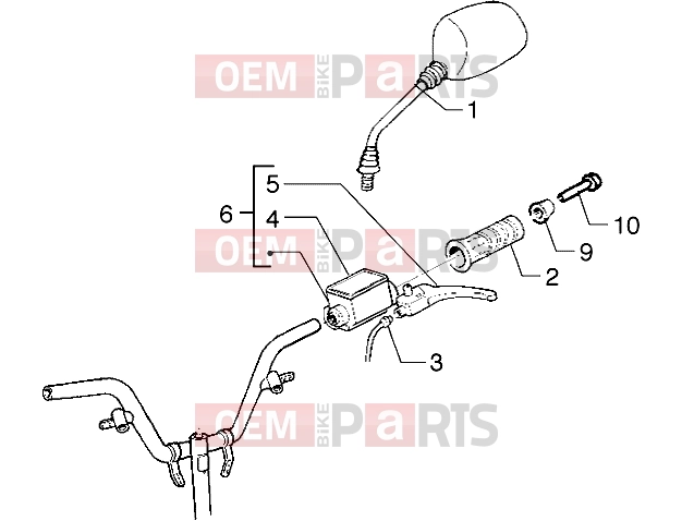 gilera Runner VX Handlebars » Handlebars component parts
